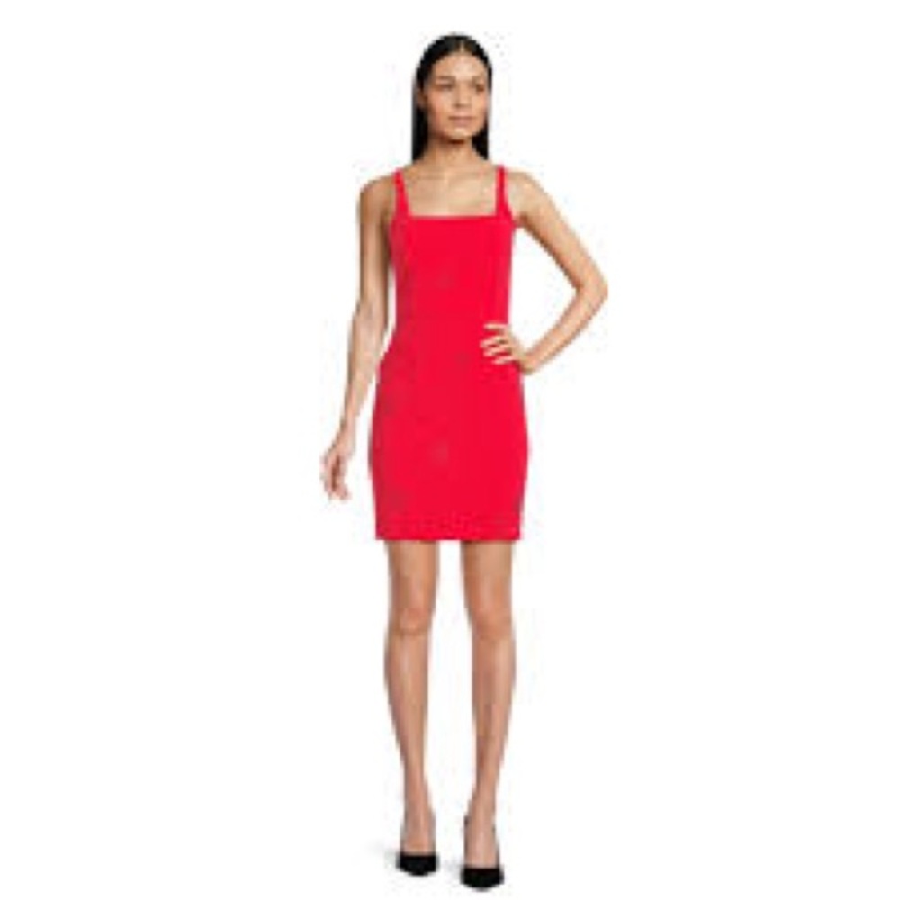Planet Gold Red Sheath Mini Dress